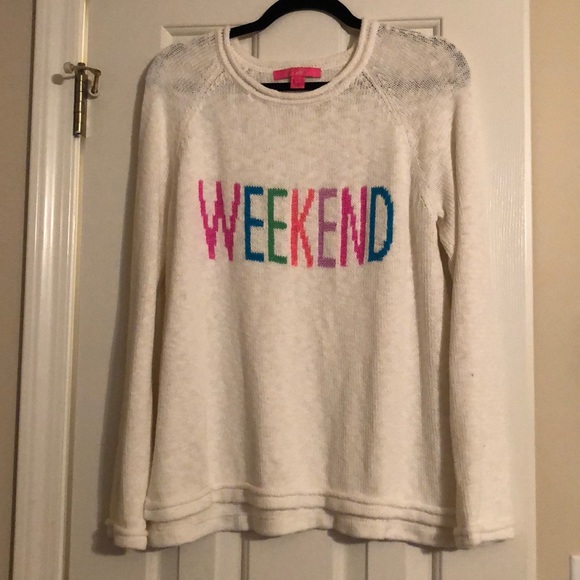 LILLY PULITZER Danette “Weekend” Sweater Size L - Picture 1 of 8